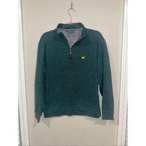 Masters Green Stripped Quarter Zip Masters Collection Size Large